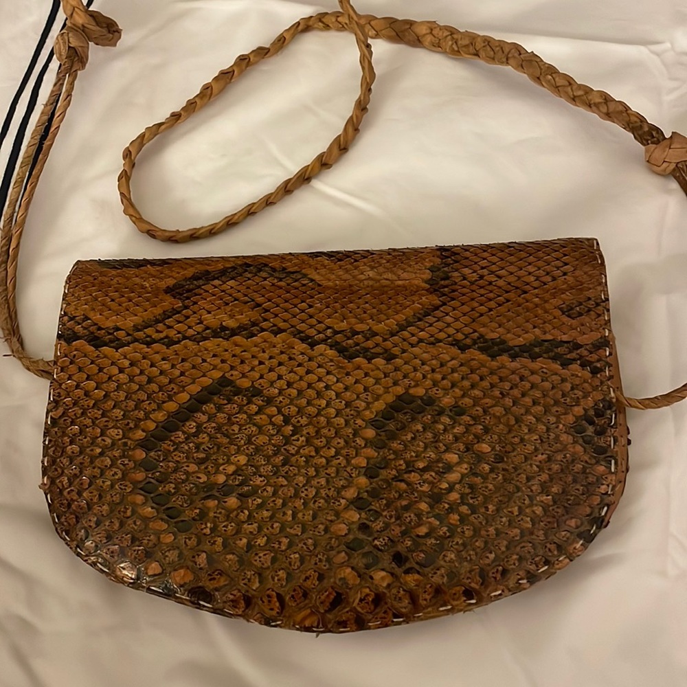 Authentic vintage snakeskin envelope purse